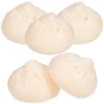 thumbnail image 1 of FELTECHELECTR 5 piezas de bollos artificiales al vapor, modelo de comida, bollos rellenos al vapor, accesorios de exhibición, 1 of 5
