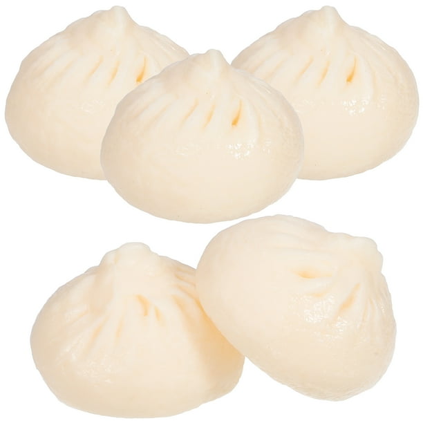 piezas de simulación de comida china realista, modelo de bollo al vapor, simulación de comida.