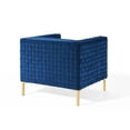 thumbnail image 5 of Modway Resonate Performance Velvet Armchair in Navy, 5 of 9