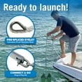 thumbnail image 6 of Better Boat Silver Steel 8.5 lbs Fluke Anchor with Chain and Rope Set, 6 of 6