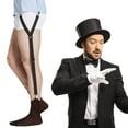 thumbnail image 4 of dgysar Y-Style Elastic Adjustable Metal Clip Sock Garter Suspender Straps Non-Slip Belts for Men and Women black, 4 of 4