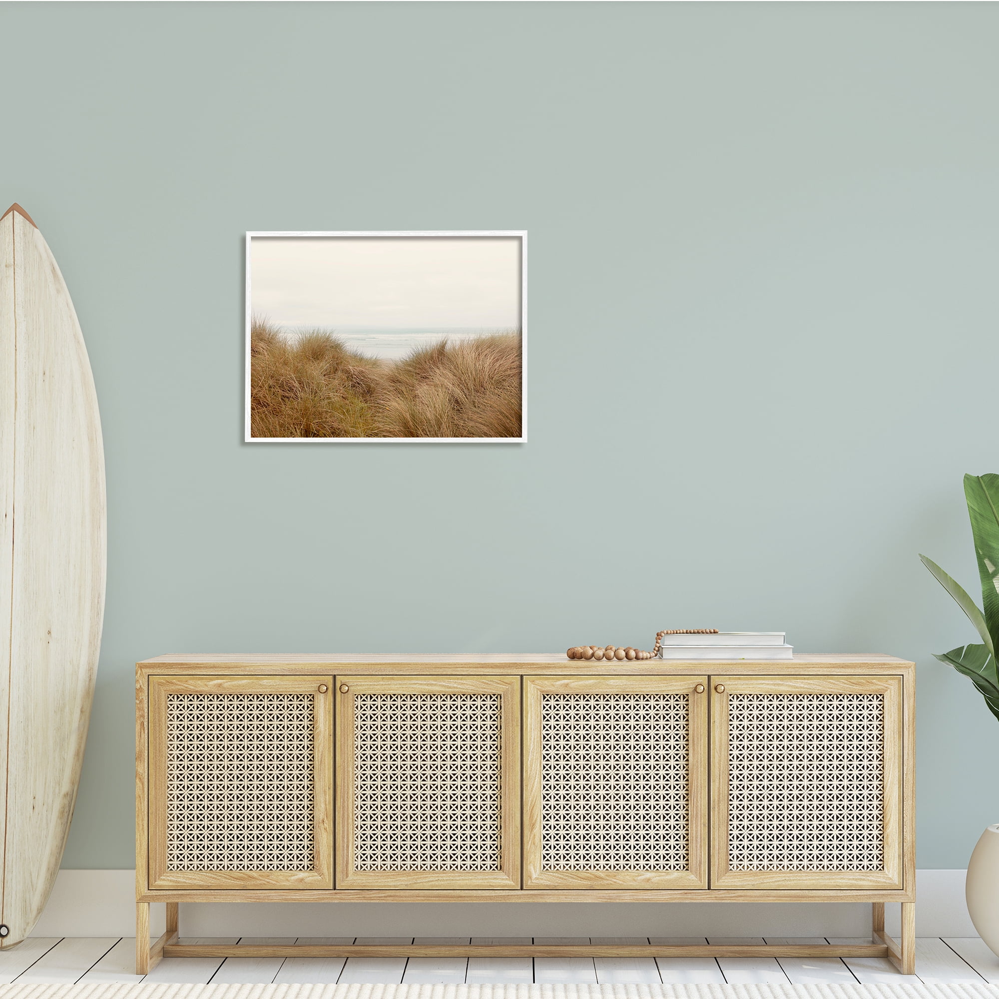 Stupell Indtries Beach Behind Tall Grass Sun Bleached Ocean Landscape,30 x 24,Design by Ian Winstanley