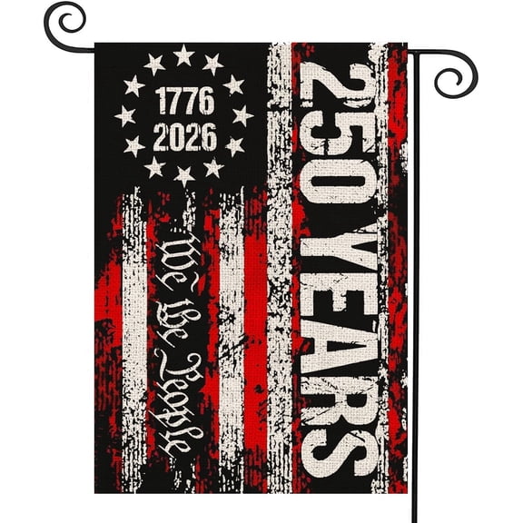 KUNPENG 12x18 250th Anniversary USA Flag, 1776-2026 America 250 Years Freedom Garden Flag, Double Sided Weatherproof Patriotic American Flag for Outdoor Porch, Yard & Yard Anniversary Celebration