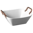thumbnail image 2 of Denmark 11.25" Square White Porcelain Serving Dish with Copper Handles, 2 of 2