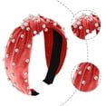 thumbnail image 6 of Clearance!Uooqdmx Headbands for Women, Pearl Headband, Jeweled Headbands for Women, Women Hair Accessories Ladies Girls Headwear, Knotted Headband for Women, Watermelon Red One Size, 6 of 6