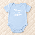 thumbnail image 4 of New to Crew Sibling Announcement Family Matching Baby Bodysuit Blue 3-6M, 4 of 5