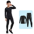 thumbnail image 2 of Qarigey Capa de invierno camisa de manga larga ropa interior térmica niño niña conjunto cálido ropa de hombre para niños Fitness Long Johns Running conjuntos de ropa Negro Gris/Grueso veintiséis Qarigey AP013686-05, 2 of 6