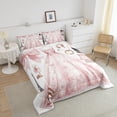 thumbnail image 4 of Ensemble de Couette Robe Girly Rose Simple Mode Moderne Robe Femme Literie Tour Eiffel Paris Literie Ensembles de Couette Pois Dorés Insert de Couette Filles Talons Hauts Noirs Imprimé Maquillage Romantique Couette, 4 of 6