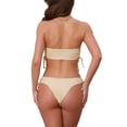 thumbnail image 3 of INSPIRAR CHIC Conjuntos de Bikini de Dos Piezas para Mujeres, Parte Superior Sin Tirantes y Parte Inferior en Forma de Triángulo, Trajes de Baño en Caqui Claro, Talla Grande, 3 of 5