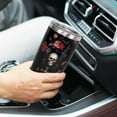 thumbnail image 5 of 20 oz Goth Skull Rose Halloween Tumbler with Lid and Straw, Halloween Cups for Adults, Halloween Gift for Women and Girls, 5 of 6