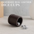 thumbnail image 2 of WE Games Professional Dark Brown Leather Dice Cup Set - 5 Dice for 10 Games, 2 of 10
