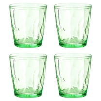 Uxcell 10oz Acrylic Drinking Glasses, 4Pack Plastic Reusable Tumblers Drinkware for Home Outdoors, Green