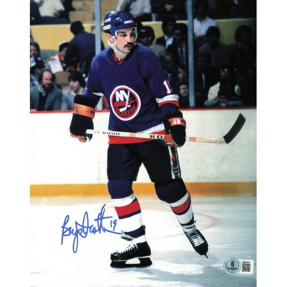 Bryan Trottier Autographed 8x10 Photo New York Islanders Beckett BAS QR #BS30474