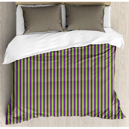 Pop Art Duvet Cover Set Vintage Retro 50s Style Bold Stripes