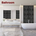 thumbnail image 7 of Uxcell 10Pcs Peel and Stick Marble Tiles, Waterproof Wall Panel Backsplash, 12"x12" Peel and Stick Shower Tiles for Bathroom, Black and White Root Design, 7 of 7