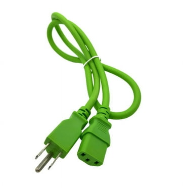Kentek 3 FT Green AC Power Cable Cord For TOSHIBA TV 26AV502RZ 26AV500PG 26AV500U 26AV502R 26AV502RY