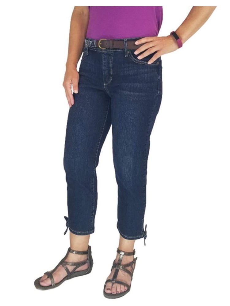 NWT Womens Size 14 Bandolino Beautiful Millie  Curvy Capri Jeans With Stretch 
