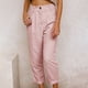 thumbnail image 2 of Pantalones de pana de cintura alta para mujer - Pantalones informales rectos y holgados de color liso, 2 of 6