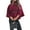 Wine Red, variant on Women Batwing Sleeve Ponchos Pea Coat Stand Collar Capes Jacket Cloak Elegant Wool Coat with Belt Grey S