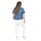 thumbnail image 3 of Blusa de mezclilla con nudo Roman Fashion /Tallas Extras, 5116 (Mezclilla dark) azul 42, 3 of 6