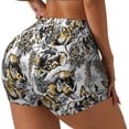 thumbnail image 2 of Naloa Tulips Flowers Biker Shorts for Women Seamless Scrunch Short Women’s Yoga Shorts for Gym Running Sport Shorts - Small, 2 of 9
