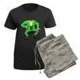 thumbnail image 5 of CafePress - Im A Leprechaun Both Women's Dark Pajamas - Women's Short Sleeve Print T-Shirt and Pants Dark Cotton Pajama Set, 5 of 7