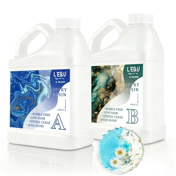 LEQU Resin Epoxy Adhesive, 35.2 oz, 2 Pieces