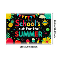 thumbnail image 5 of Colorful Summer Themed Banner with Fruits Emojis and Party Elements for School s Out Celebrations Party Decorations Photography Props Summer Backdrop Decor Background, 5 of 7