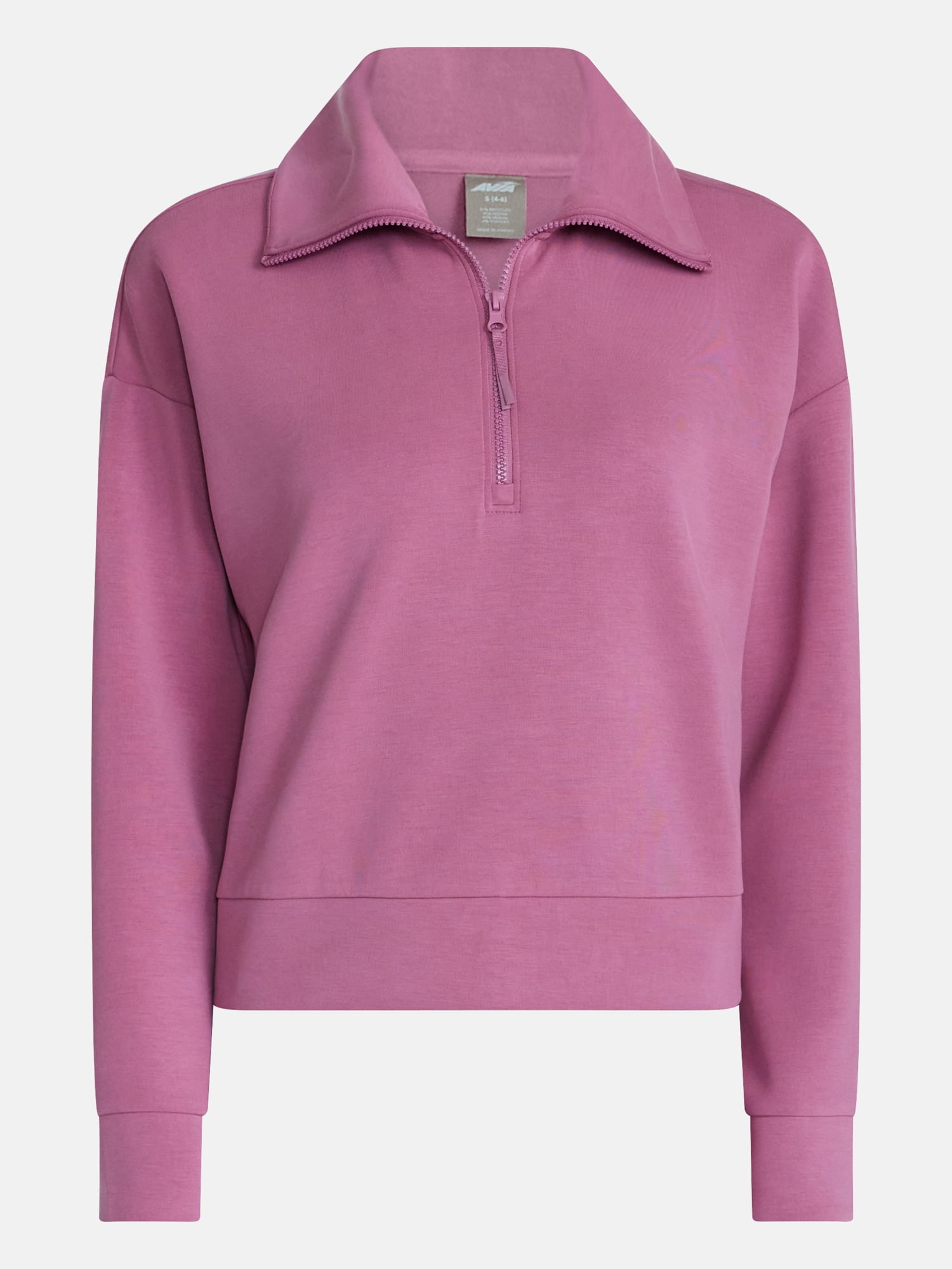 Avia Women's and Women's Plus Quarter-Zip ScubaKnit Pullover, Sizes XS-4X