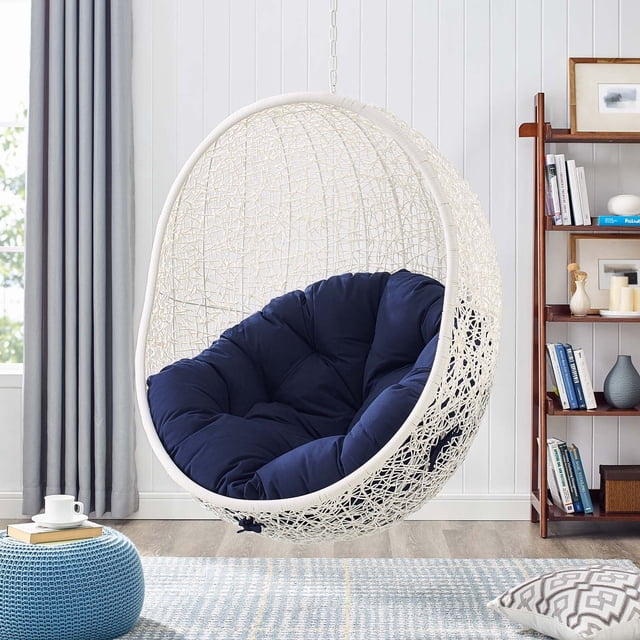 Modway Chaise Balançoire Suspendue en Acier pour Patio, Blanc