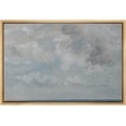 thumbnail image 3 of PixonSign Framed Canvas Print Wall Art Pastel Blue Gray Watercolor Cloudy Sky Abstract Shapes Illustrations Modern Art Decorative Minimal Relax/Calm for Living Room, Bedroom, Office - 16"x24" NATURAL, 3 of 5