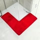 thumbnail image 5 of Alfombras Plushes Mats L para Baño y Cocina - Felpa con Espuma Viscoelástica y Forro Polar de Terciopelo | Alfombras Antideslizantes y Absorbentes - Rojas - 120 X 120 X 75 Cm - 1 Alfombra Esquinera L, 5 of 6