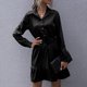 thumbnail image 5 of Vestido Camisero Casual Con Botones Vestido Camisero De Manga Larga Con Solapa Mini Vestido Camisero Vestido Camisero Con Lazo En La Cintura Con Volantes Vestido Camisero Casual ANGGREK Otros, 5 of 6