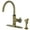 Antique Brass, variant on Kingston Brass KS2437RKX Webb Single-Handle Kitchen Faucet with Knurled Handle and Brass Side Sprayer, Brushed Brass