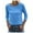 Blue, variant on Womens Plain Tshirts Long Sleeve Going Out Tops for Women Fall Fashion Crewneck 3/4 Sleeve Solid Basic Cute Tee Shirts Black 2XL