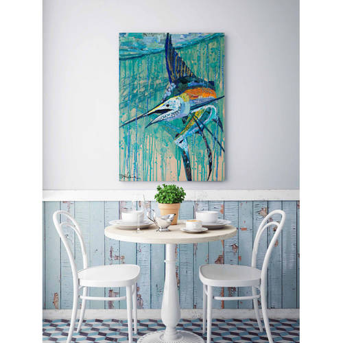"Swordfish" Painting Print on Wrapped Canvas