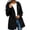 Black, variant on Women's Full Zip Hooded Windbreaker Jacket Long Sleeve Summer Hiking Travel Coats Longline Mid Thigh Drawstring Waist Outerwear