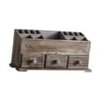 thumbnail image 4 of Stgfyxgs Rustic Vanity Organizer Cosmetic Storage Box Desktop Makeup Desk Organizer Farmhouse Storage Box for Kitchen Brushes Lipstick gray, 4 of 9