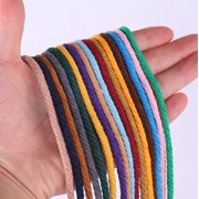Light Blue 3mm Macrame Cord, 110 Yards Natural Cotton Cord, Macrame Rope Yarn for DIY Crafts, Wall Hangers, Plant Holders, Knitting, Wedding Decor (1 Roll)