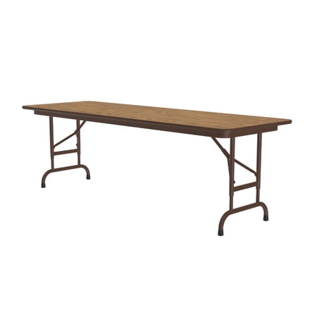 Correll Rectangular Laminate Top Folding Table With Medium Oak CFA2472TF-06