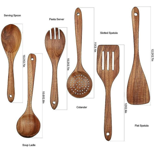 Wooden Cooking Utensils Set 6piece Wood Kitchen Utensil Set For Non Stick Walmart.ca