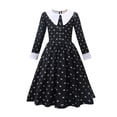 thumbnail image 5 of Addams-vestido de malla negra para niñas, fiesta de baile, cumpleaños, Carnaval, disfraces de Cosplay de Halloween, 3-10 años, 5 of 5