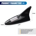 thumbnail image 2 of CHAO Antena de aleta de tiburón con energía solar, luz trasera de advertencia LED, universal para la mayoría de los automóviles, SUV y furgonetas (negro, paquete de 1), 2 of 5