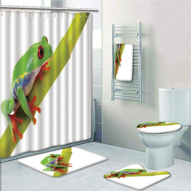 Prtau Cute Little Tree Frog Sitting On, Tree Frog Bathroom Set