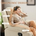 thumbnail image 4 of Korser Sillones Reclinables Pequeños para Espacios Reducidos,Sillón Reclinable Manual con Bolsillos Laterales es Adecuada para la Sala de Estar,Pana,, Beige, 4 of 7