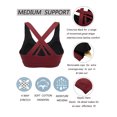 thumbnail image 5 of SHCKE Women Sports Bra Cross Back Yoga Bra Fitness Workout Tops With Removable Cups, 5 of 6