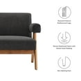 thumbnail image 6 of Modway Lyra Fabric Loveseat in Dark Gray Fabric, 6 of 8