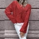 thumbnail image 2 of Gibobby Suéter de invierno para mujer, Suéter Ligero de Cuello Redondo Suéter para Mujer, para otoño e invierno(Rojo,M), 2 of 5