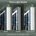 thumbnail image 3 of LED Mirror for Bathroom x Backlit + Front Lighted Bathroom Mirror with Lights HighDensity Double Light Strips Colors ShatterProof Fog and Brightness Memory, 3 of 8