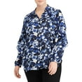 thumbnail image 1 of Ralph Lauren Plus Ruffled Floral Shirt (Blue, 2X), 1 of 3